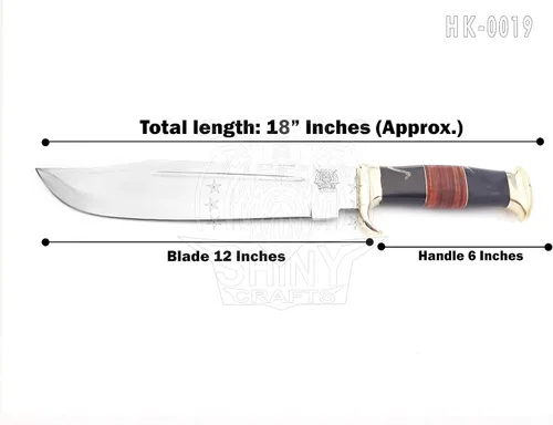Miniatura 5 de SHINY CRAFTS® - Cuchillo Bowie coleccionable – Regalo estilo cocodrilo para él, ideal para camping, exhibición y entusiastas de los cuchillos