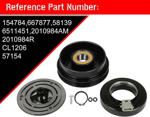 Miniatura 6 de CCIYU Embrague del compresor de CA para el coche 1993-1998 para el embrague del compresor del aire acondicionado de Mercury Villager 3.0L