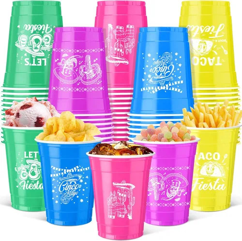 Miniatura 14 de Vesici 100 vasos de plástico desechables de 12 onzas para el día de San Patricio, tazas de tréboles verdes, suministros de fiesta del día de San