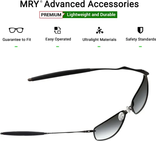 Miniatura 3 de Mryok Auriculares de repuesto para gafas de sol Oakley Whisker/Square Whisker/Juliet/Wiretap/Big Square Wire/A Wire - Opciones