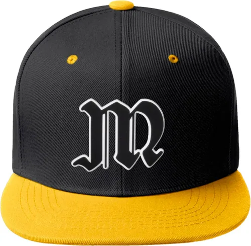 Miniatura 1385 de Daxton Gorra clásica con visera de billete plano con letras del alfabeto inglés antiguo de la A a la Z