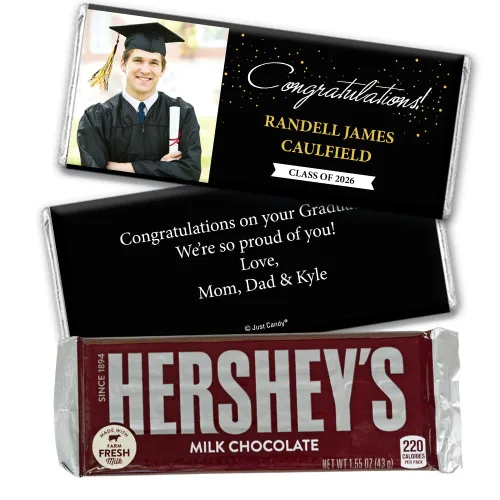 Miniatura 18 de Barras de caramelo envueltas con foto, regalos de fiesta de graduación personalizados de 12 quilates, felicitaciones (12 unidades), color azul bebé