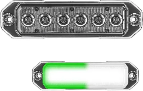 Miniatura 11 de SpeedTech Lights Z-6 TIR - Luz estroboscópica LED de montaje en superficie, 6 LED, faro de advertencia de peligro de rejilla de 18 W para vehículos