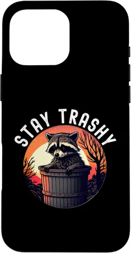 Miniatura 19 de iPhone 16 Stay Trashy Funny Raccoon Case