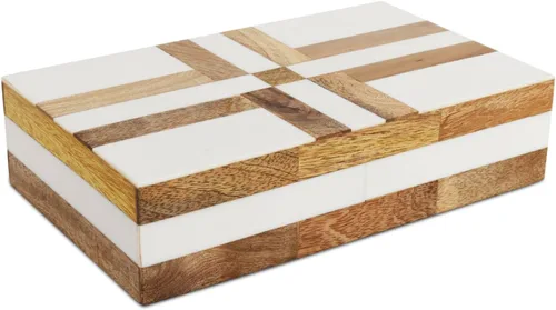 Miniatura 73 de Handicrafts Home Caja de recuerdo decorativa de 8 x 5 – Pequeña caja organizadora con tapa, almacenamiento decorativo Boho, caja de memoria retro