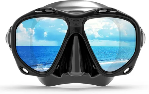 COPOZZ Snorkel Mask Adult – Anti-Fog Scuba Mask with Nose Cover, Tempered Glass Snorkeling Gear for Adults