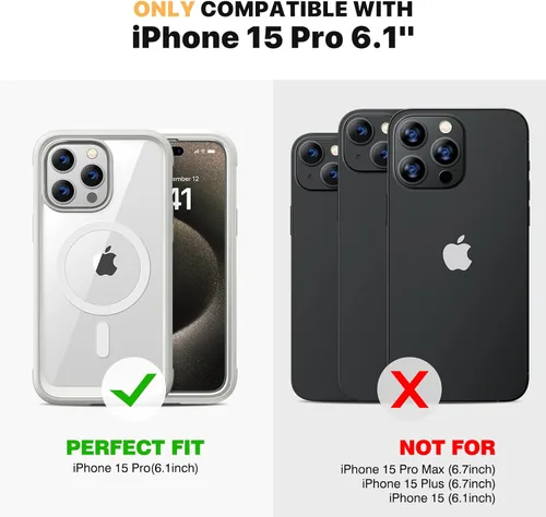 Miniatura 397 de Diaclara Funda diseñada para iPhone 16, mejorada [protección completa de la cámara], carcasa resistente de cuerpo completo con protector de pantalla
