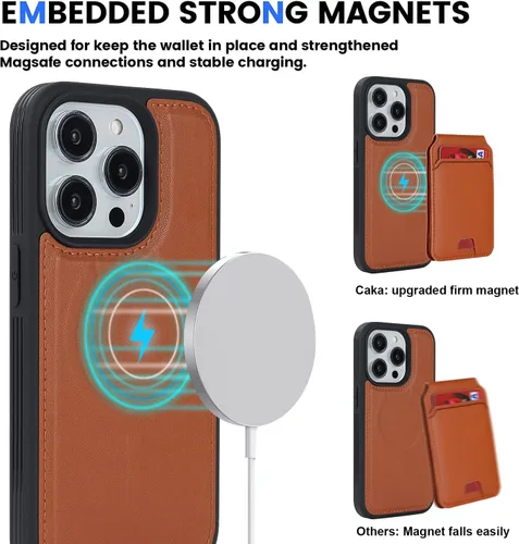 Miniatura 7 de Havaya Funda Cartera para iPhone 13 Pro Max e iPhone 12 Pro Max, Compatible con MagSafe 2 en 1, Desmontable Magnética con Portarjetas, Ranura