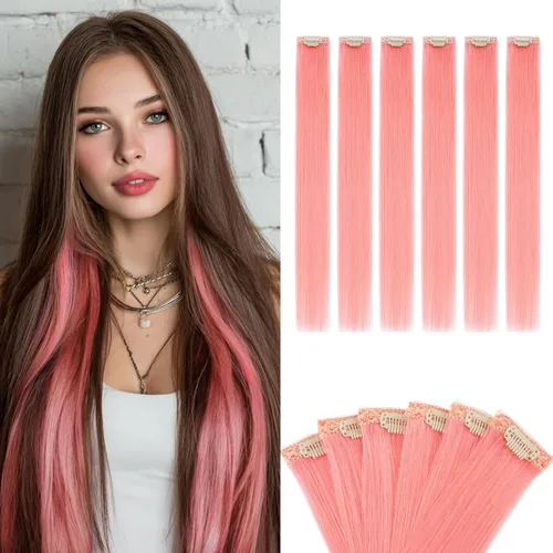 Miniatura 17 de Benehair 6 extensiones de cabello corto con clip, 100% cabello humano real, sin costuras e invisibles, para mujeres, con volumen instantáneo