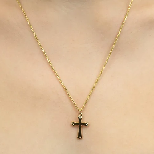 Miniatura 21 de Dijes religiosos de oro amarillo de 14 quilates para hombres y mujeres – disponible en varios diseños