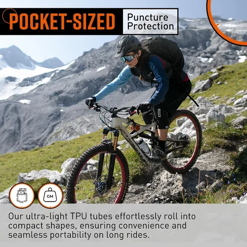Miniatura 6 de Tubolito S-MTB 26" y 27.5"/29" x 1.8-2.5", 1.654 in Presta Valve Tubo de bicicleta de montaña más ligero y pequeño Repuesto perfecto