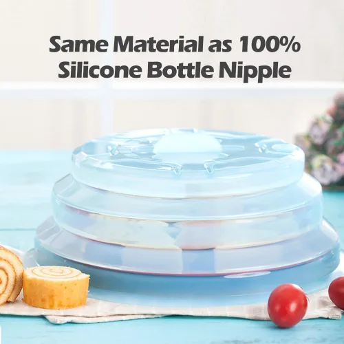 Miniatura 4 de 2 en 1, cubiertas de silicona para almacenamiento de alimentos y tapete para microondas, soporte para tazón, para protección de salpicaduras