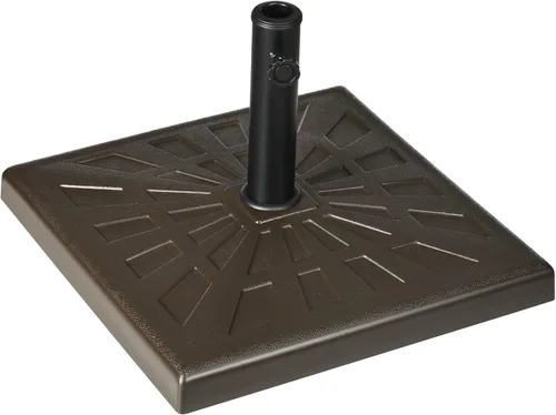 Miniatura 10 de Outsunny Base de resina para sombrilla de patio de 42 libras, soporte cuadrado de 20 pulgadas para postes de sombrilla de 1.26 pulgadas, 1.5