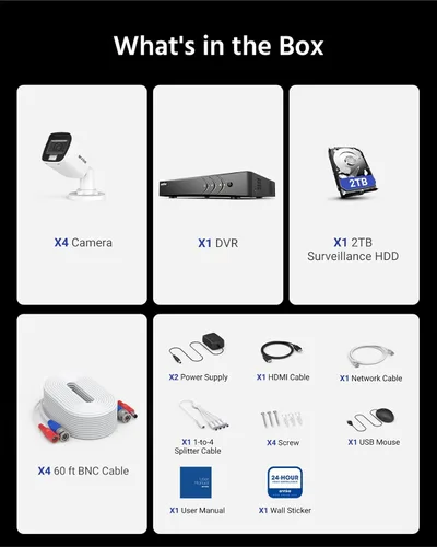 Miniatura 9 de ANNKE - Sistema de cámara de seguridad de 8 canales 3K con audio/micrófono, 8 canales de vigilancia AI DVR y 4 cámaras CCTV de 5 MP 2960 x 1665