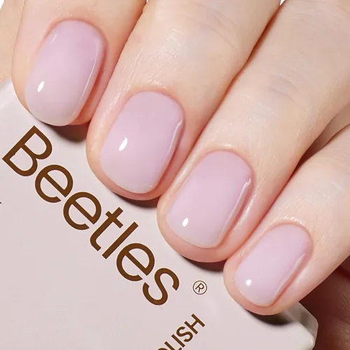 Miniatura 86 de Beetles - Esmalte de uñas de gel ultravioleta semipermanente sin HEMA de alto brillo para manicura francesa y arte de uñas, frasco a juego, blanco