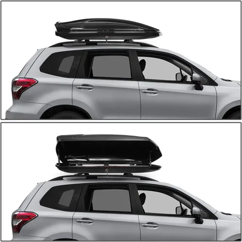 Miniatura 7 de DNA Motoring Portaequipajes para techo compatible con Subaru Forester 14-18, portador de montaje superior impermeable con cerradura + llaves + par