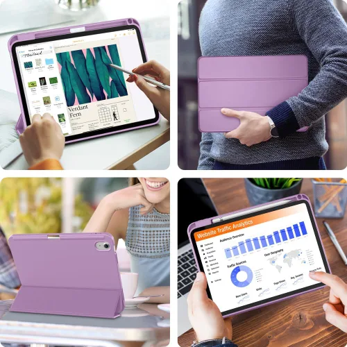 Miniatura 6 de DTTO Funda para iPad (A16) de 11ª Generación de 11 Pulgadas 2025, Funda para iPad de 10ª Generación de 10.9 Pulgadas 2022, Funda Protectora Trasera