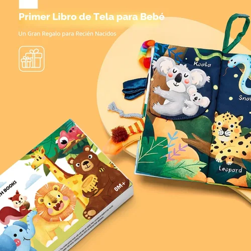 Miniatura 2 de hahaland Libros para bebés de 0 a 6 meses, juguete sensorial para bebés de 6 a 12 meses, libro de sensación táctil, juguete de viaje, regalos