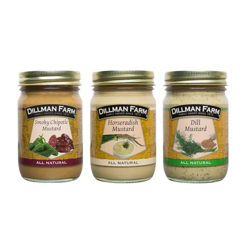 Miniatura 6 de Dillman Farm All Natural Honey Mustard - Paquete variado de 3 piezas Mostaza Miel, Mostaza Miel Dijon, Mostaza Habanero Miel Sin gluten, sin