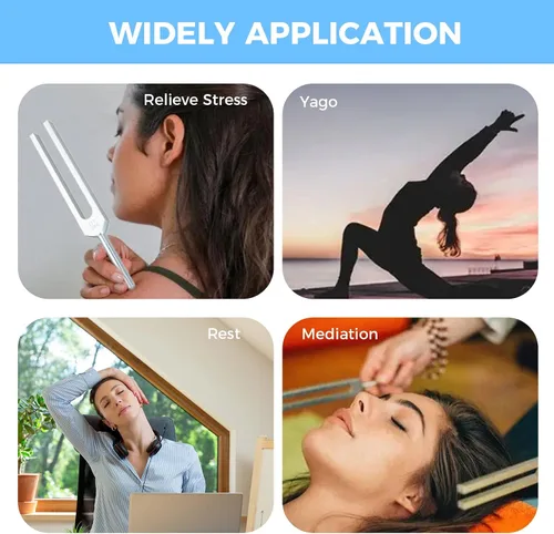 Miniatura 6 de 6 Juego de Diapasones Solfeggio para Curación - 396Hz-852Hz Diapasones de Chakra de Aleación de Aluminio para Sonido y Meditación, Instrumento