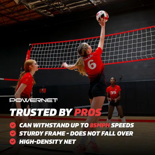 Miniatura 2 de PowerNet Red de voleibol portátil para entrenamiento en el patio trasero, equipo de práctica de voleibol en interiores y exteriores, ideal