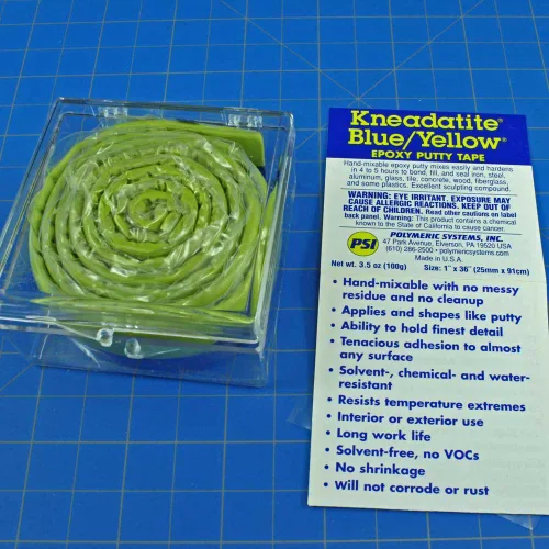 Miniatura 2 de Kneadatite cinta epoxi, masilla, azul o amarilla, 36 pulgadas 2 "Green Stuff