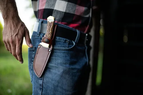 Miniatura 4 de Uncle Henry 182UH Elk Hunter Next Gen - Cuchillo de hoja fija SS de alto carbono de 8.4 pulgadas con un punto de caída de 3.8 pulgadas y mango