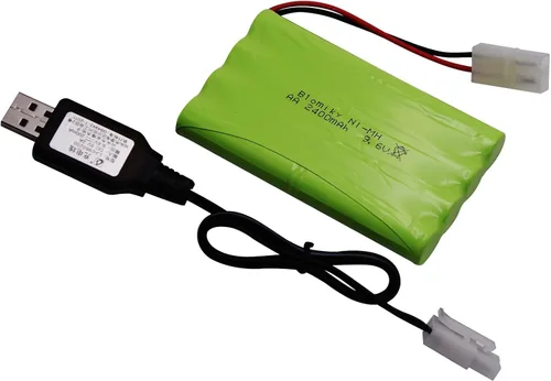 Miniatura 4 de Blomiky Paquete de 1 batería recargable NiMH de 9.6 V 2000 mAH de 8 celdas AA con conector Tamiya estándar enchufe para tanque de camión RC