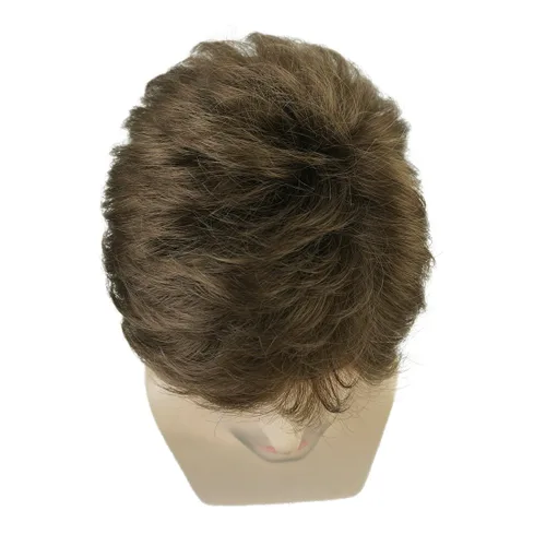 Miniatura 7 de Lydell Peluca de cabello sintético sintético corto natural para hombres (marrón ceniza medio)