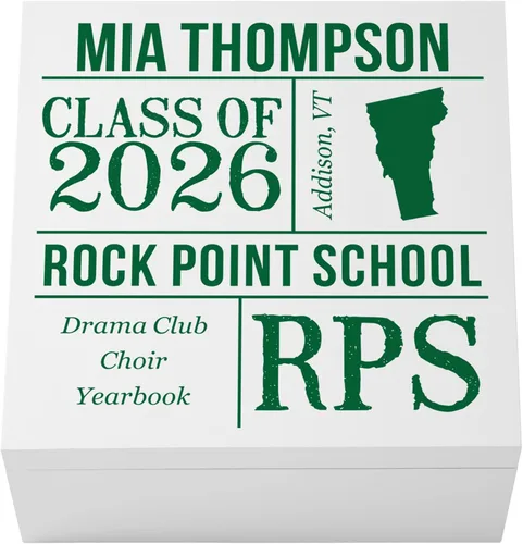 Miniatura 15 de Let's Make Memories Caja de recuerdos personalizada, para la clase de graduación de 2026 o cualquier año, caja de recuerdos de graduados