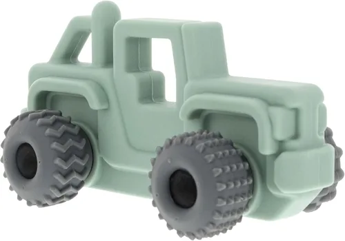 Miniatura 7 de Nuby Juguete mordedor de silicona para bebés – Coche de dentición texturizado con ruedas móviles, fácil de sostener, alivia las encías doloridas