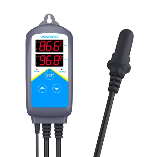 Miniatura 4 de Inkbird Calentador de Acuario con Sonda Termostato Ornamental para Peces, Camarones, Tanques de Arrecife, 24 Horas, Doble Tiempo con Controlador
