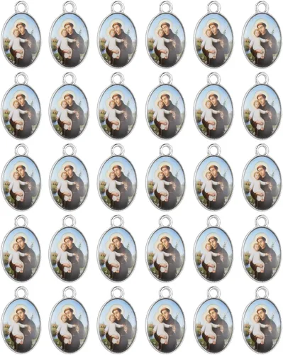 Miniatura 22 de COTTVOTT Santa Teresa de Lisieux/Santa Madre Teresa de Calcuta/Divina Misericordia Jesús/Mater Dolorosa Medalla de Santo Patrón Dije Colgante