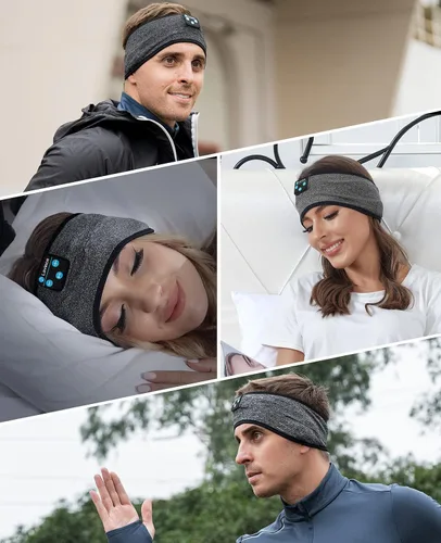 Miniatura 5 de Auriculares para dormir, audífonos para dormir, auriculares con diadema Bluetooth, cómodos auriculares para dormir de lado con altavoces estéreo