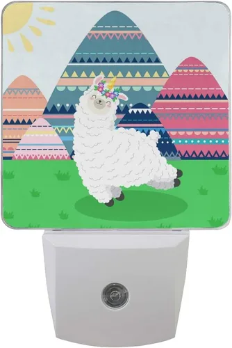 Miniatura 9 de Lámpara de noche LED enchufable con sensor de luz, libélulas florales grungy, luz blanca, paquete de 2 unidades, para pasillo, baño, dormitorio