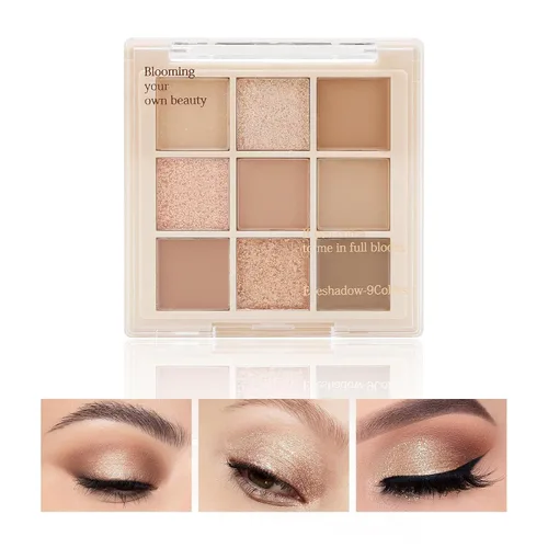 Miniatura 25 de Boobeen Paleta de sombras de ojos nude – maquillaje mate y brillante, polvo cremoso altamente pigmentado para sombra de ojos, crea un aspecto