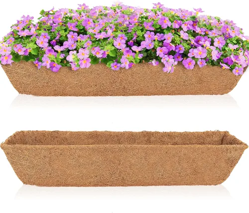Miniatura 11 de HFHOME 4PCS 10" Dia Round Coco Liner, 10 pulgadas de fibra de coco de repuesto para cesta colgante