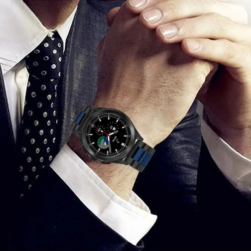 Miniatura 4 de Correa compatible con Samsung Galaxy Watch 6/6 Classic/Galaxy Watch 5/5 Pro / 4/4 Classic/Galaxy 3 de 1.614 pulgadas, correa de repuesto de metal