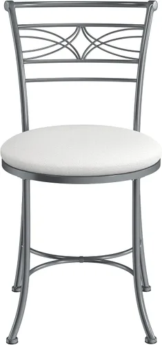 Miniatura 9 de Hillsdale Furniture Dutton - Taburete de tocador, cromado