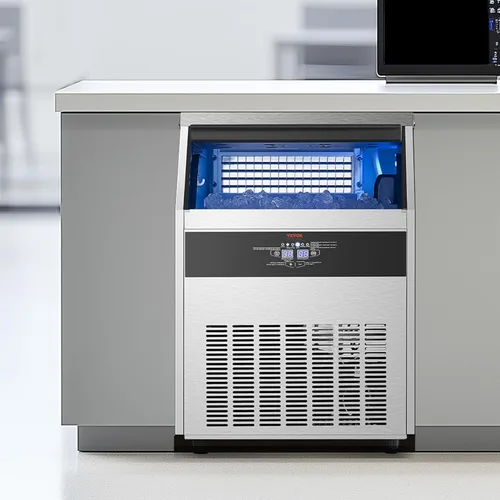 Miniatura 8 de VEVOR Máquina de hielo comercial de 265 libras/24 horas, 108 cubitos de hielo en 15 minutos, máquina de hielo independiente con gran capacidad