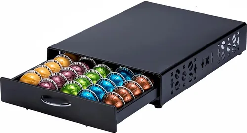Miniatura 8 de Cajón para cápsulas de café Nespresso Vertuo con vidrio para gabinete, estante de almacenamiento de cápsulas Vertuoline para mostrador