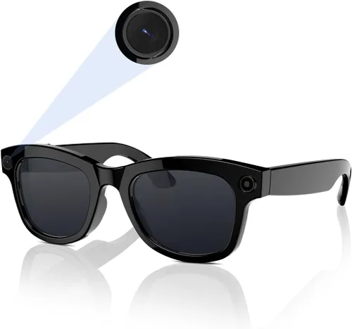 Lentes de cámara inteligente para fotos, audio y videos, grabación HD de 8 MP, batería 7H, gafas de cámara AI ligeras para hombres y mujeres,