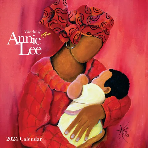 Calendario mensual de pared afroamericano 2024, Shades of Color: The Art of Annie Lee, destacando la cultura negra a través del hermoso arte, 12 x