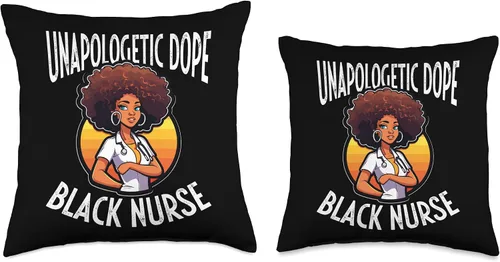 Miniatura 3 de Unapologetically Dope Black Nurse Black Pride African American Nursing Black History Month Throw Pillow, 16x16, Multicolor