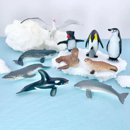Miniatura 6 de Safari Ltd. Antarctica Toob - Figuras de juguete de pingüinos, ballenas, focas y más, juego educativo divertido para niños, niñas y niños mayores