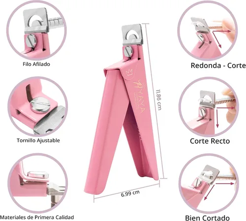 Miniatura 5 de Yaya - Cortaúñas postizas acrílicas con imanes, cortadores de uñas para puntas de uñas, cortador de puntas de uñas con medición de longitud