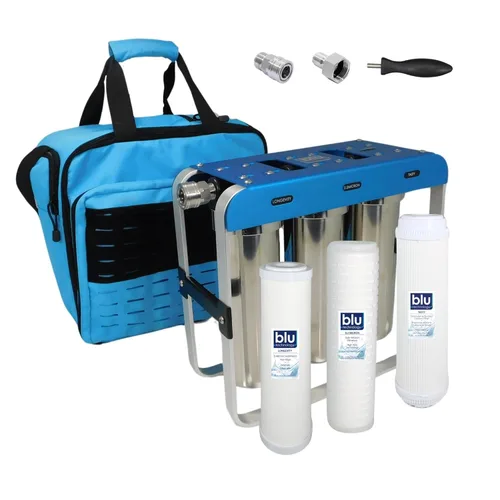 Miniatura 14 de Unidad de filtración de agua GoBluTech R2 + suavizador de agua (paquete), propiedad de veteranos estadounidenses