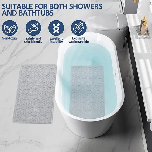 Miniatura 5 de Alfombra antideslizante para bañera Alfombra de baño de goma real para bañera y ducha Alfombra de baño para seguridad diaria Alfombra de baño