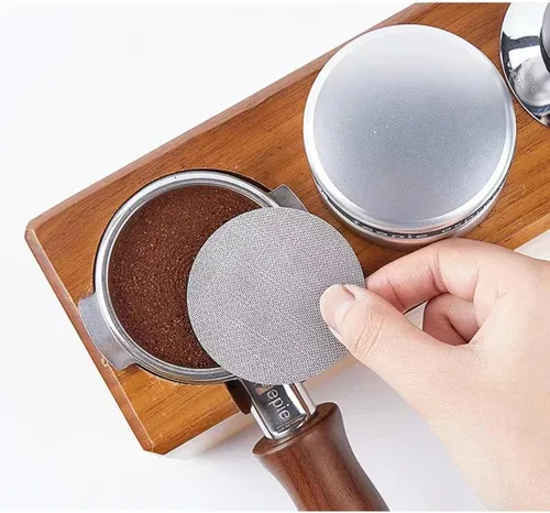 Miniatura 4 de 2 piezas de pantalla de disco espresso de 51 mm, placa de malla de filtro de café reutilizable de acero inoxidable de 1 mm de espesor para cesta