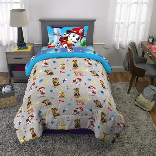 Miniatura 6 de Franco Ropa de Cama para Niños Juego de Edredón y Sábanas Súper Suaves, 4 Piezas Tamaño Individual, Paw Patrol (Los Estampados Pueden Variar)